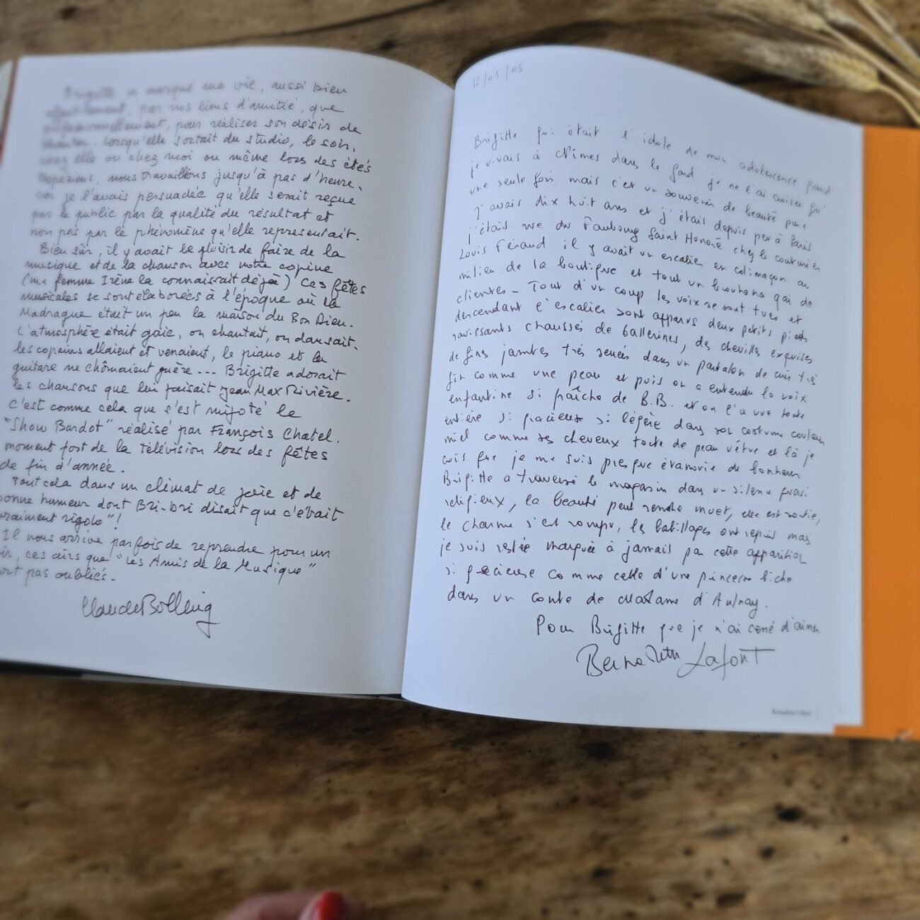 Livre d'or "Brigitte Bardot", extrait N°2
